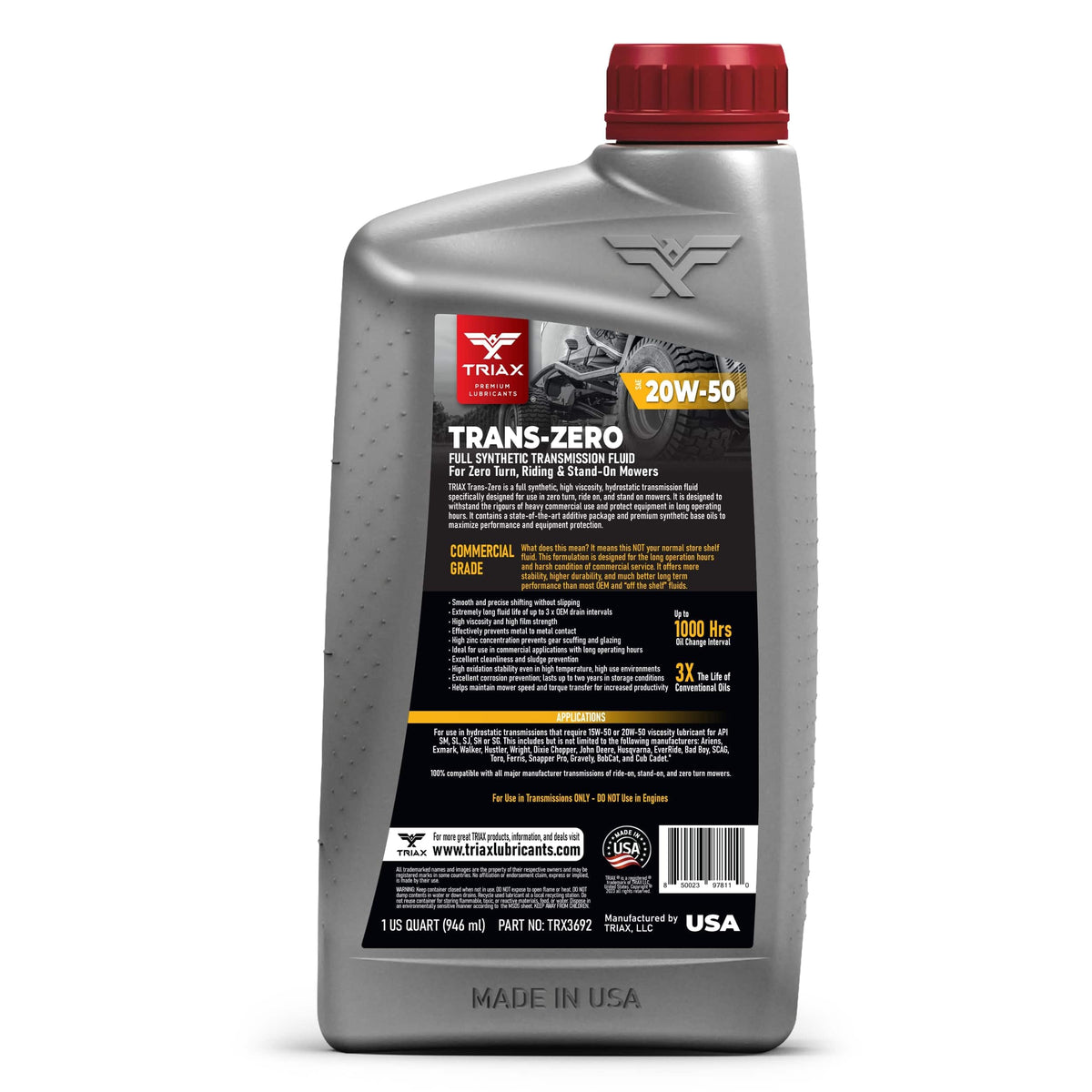 20W-50 Full Synthetic Hydrostatic Transmission Oil 1 Quart S31678