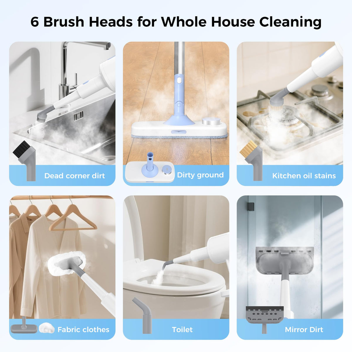 10 in 1 Detachable Handheld Steam Mop D591