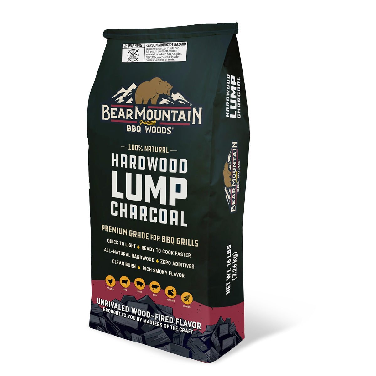 4 Pack Hardwood Lump Charcoal 16 Pounds E5046