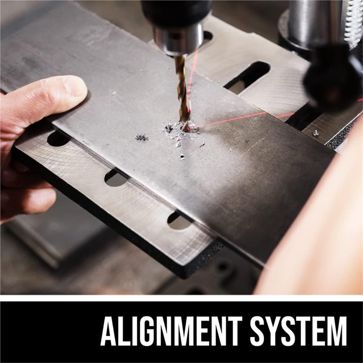 6.2 Amp 10 In. 5-Speed Benchtop Drill Press with Work Light A958085