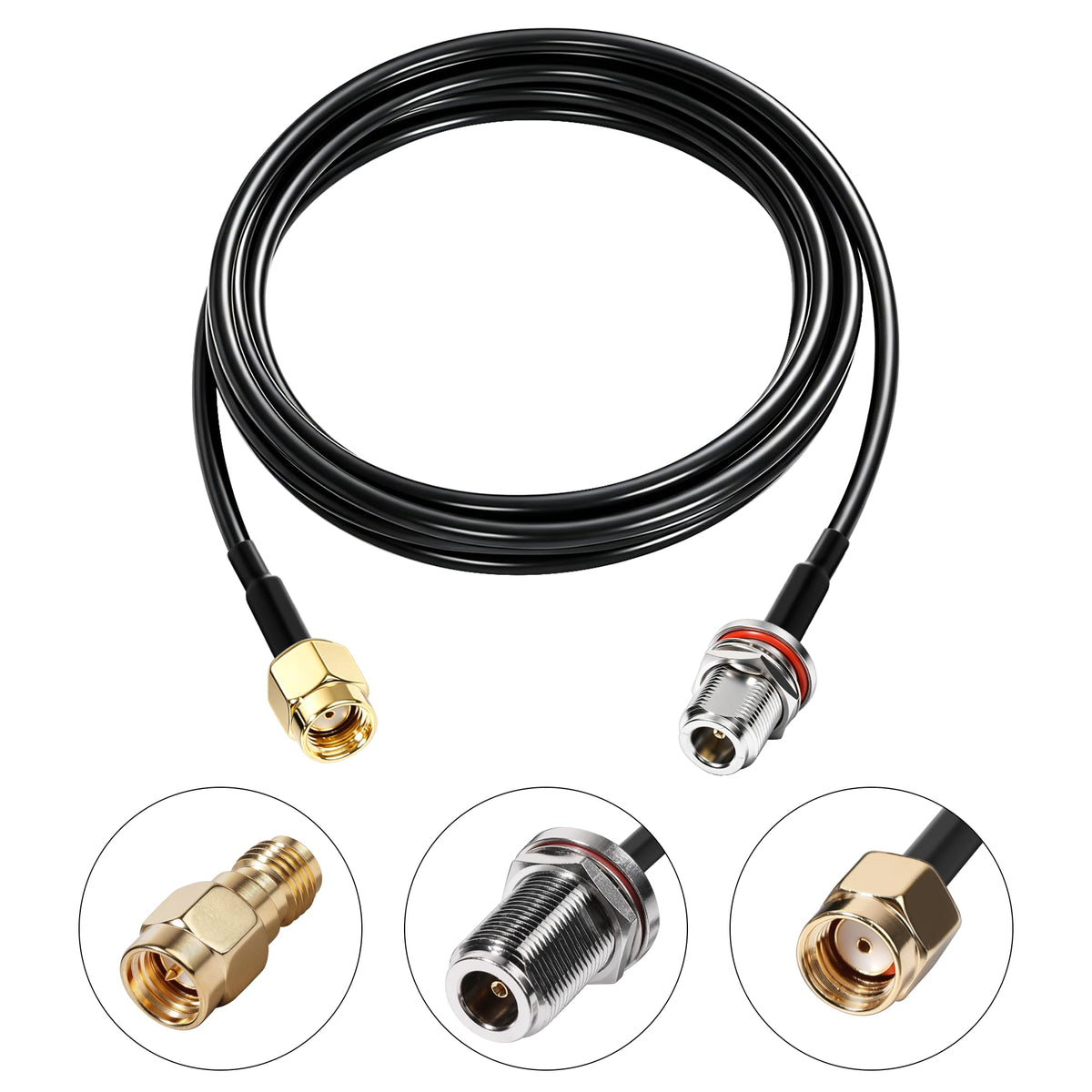 Waterproof 5.8dBi 915MHz Fiberglass Antenna with 20Ft Extension Cable F808