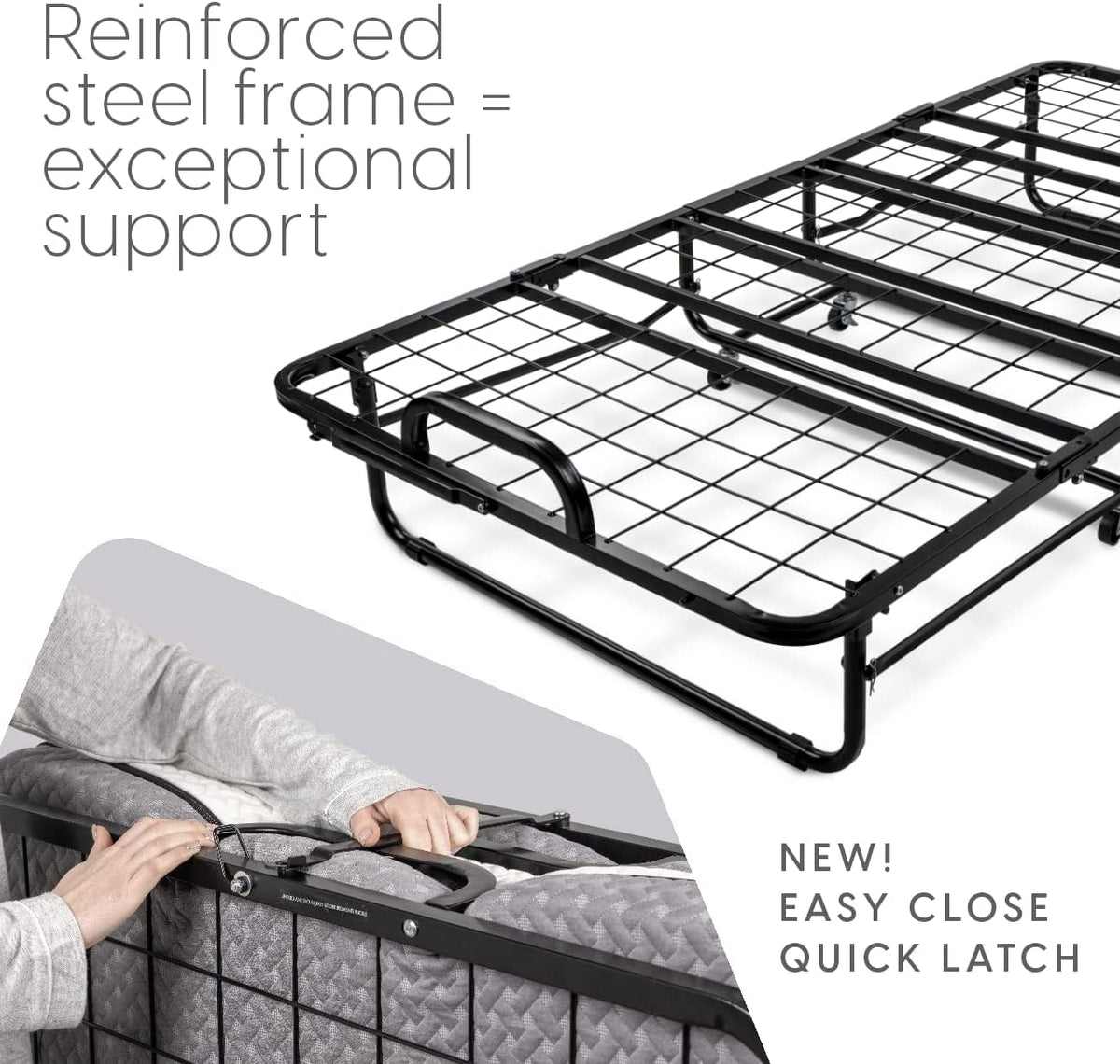 Twin Size Folding Bed with Memory Foam Mattress Z87881