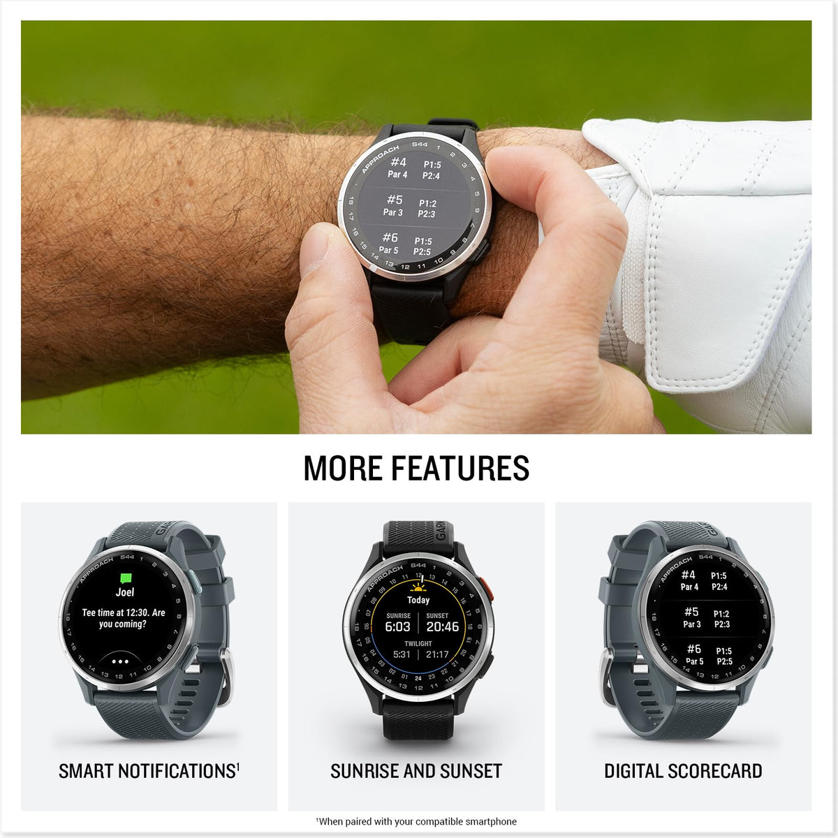 Golf GPS Smartwatch 43mm Black P272