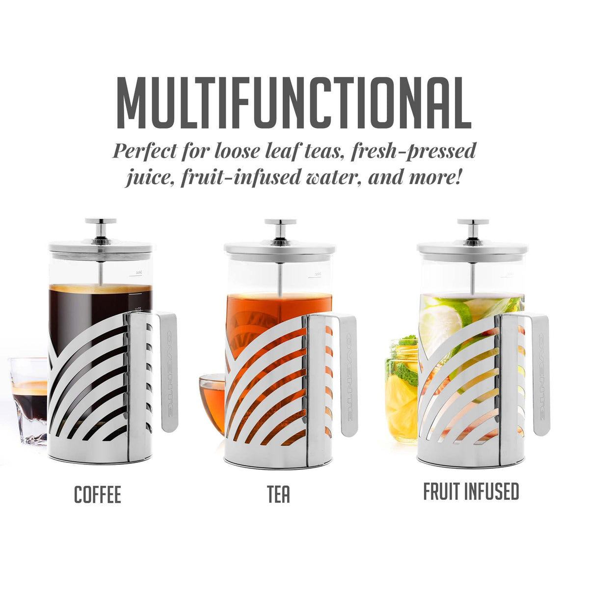 French Press Coffee Maker 34oz with 4 Filters Z4884