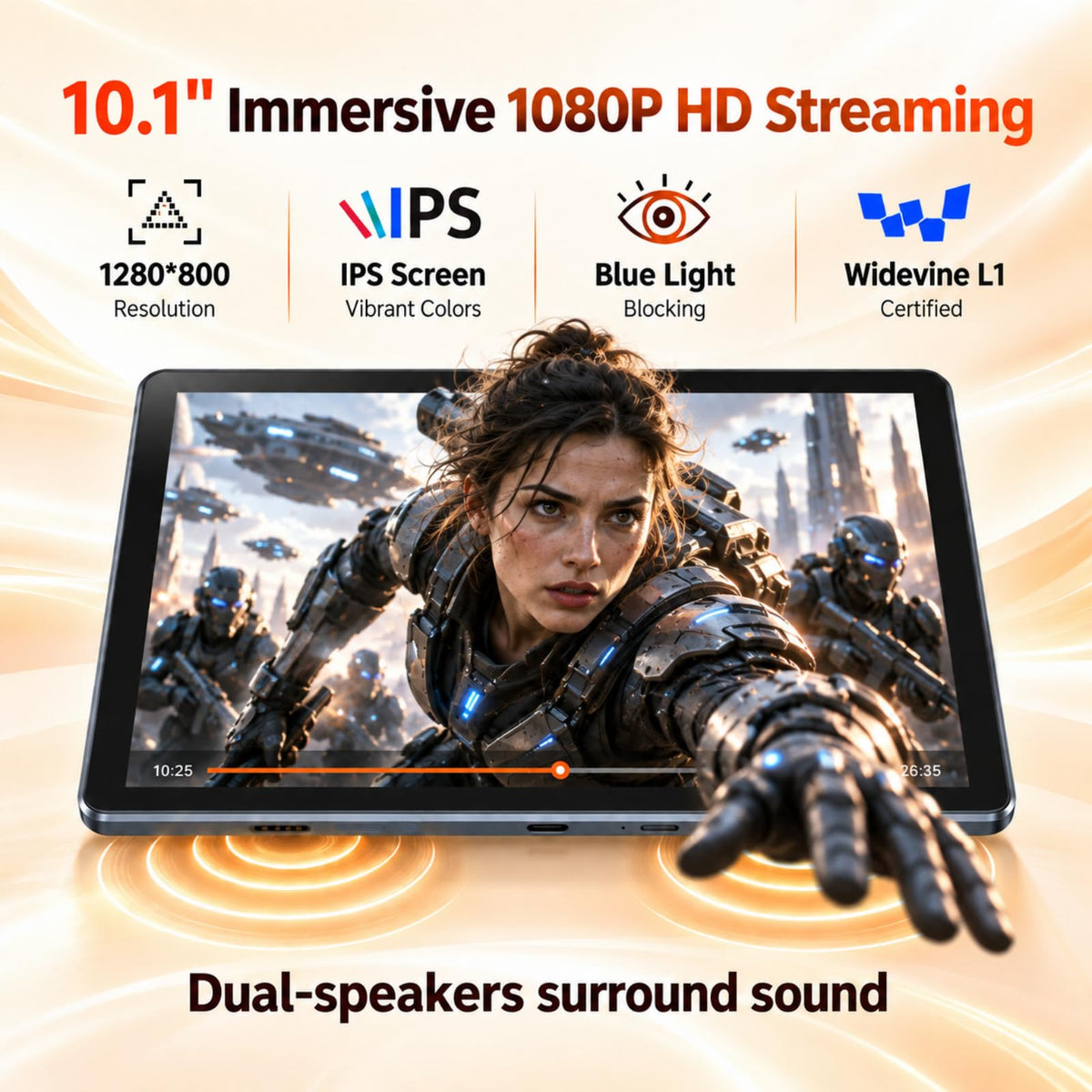 Android Tablet 10 Inch 128GB H7827