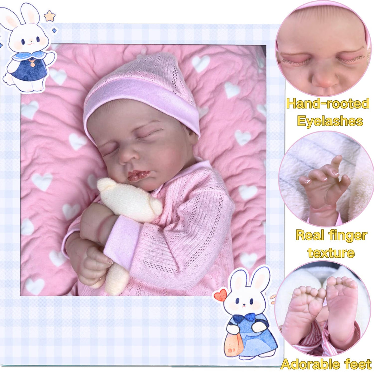 20 inch Soft Vinyl and Cloth Body Reborn Baby Dolls S84215