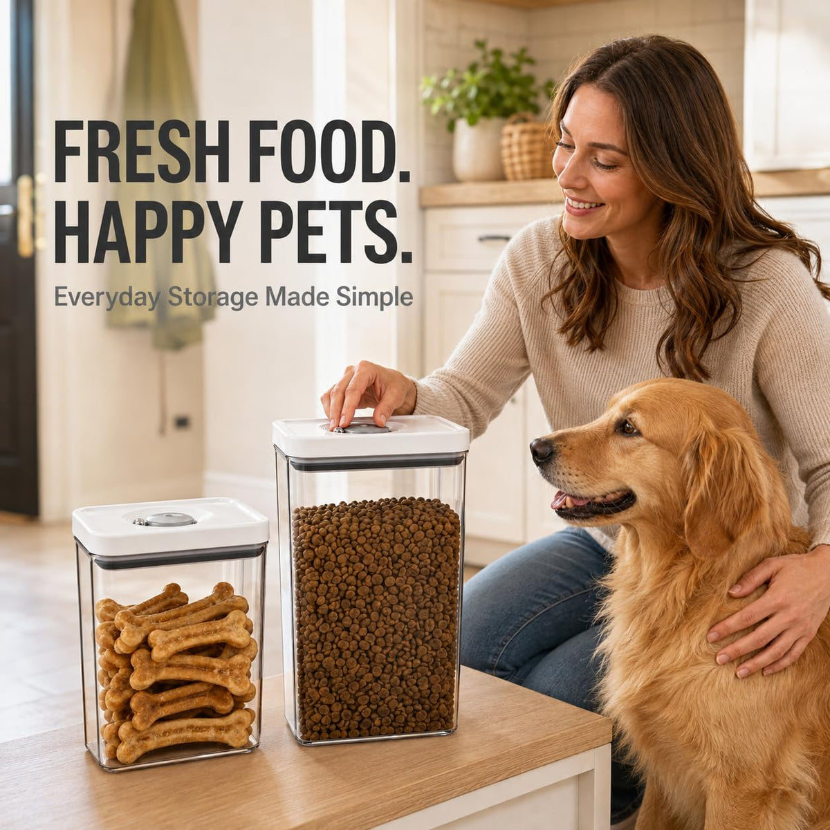 Dog and Cat Food Storage Containers 2-Pack E562050