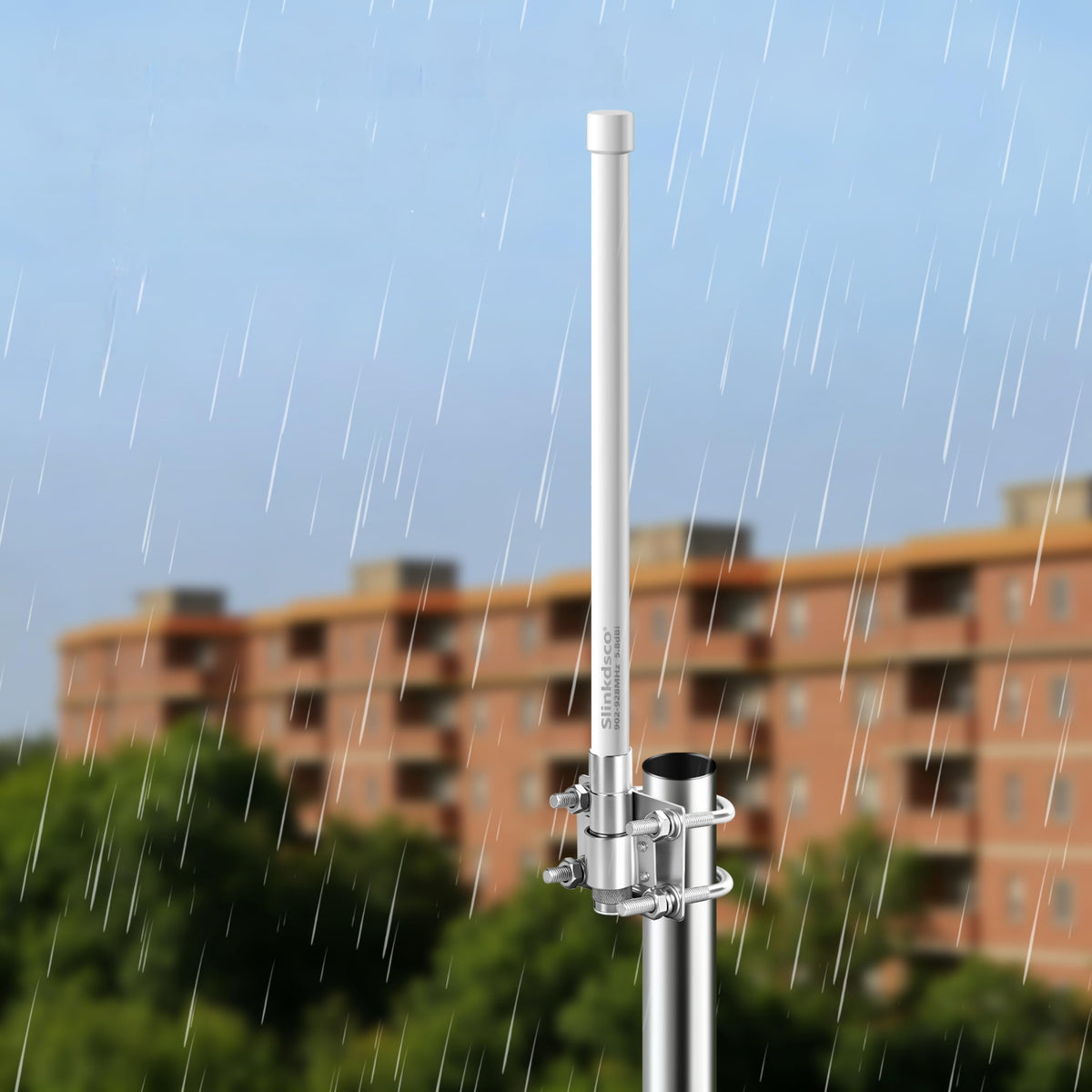 Waterproof 5.8dBi 915MHz Fiberglass Antenna with 20Ft Extension Cable F808