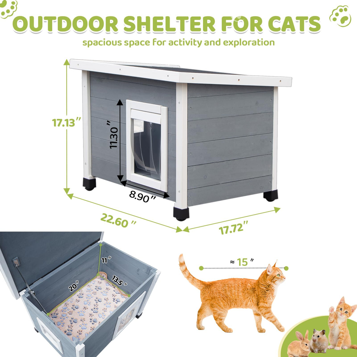 Wooden Pet House with Window L4263