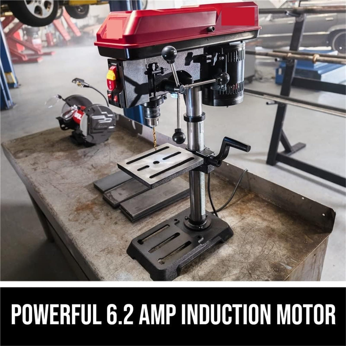 6.2 Amp 10 In. 5-Speed Benchtop Drill Press with Work Light A958085