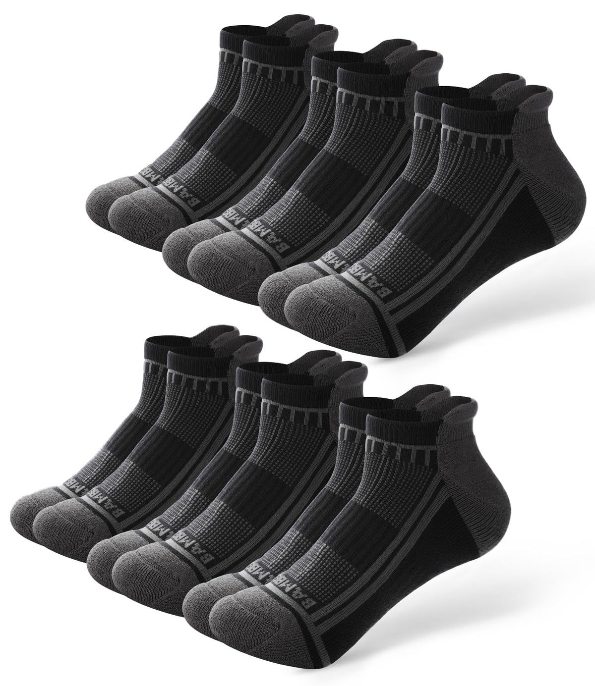 Moisture Wicking Cushioned Athletic Ankle Socks 8 Pack A350
