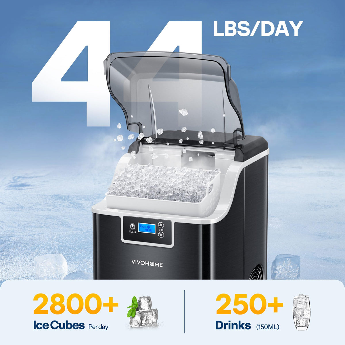Black Countertop Ice Maker I2394