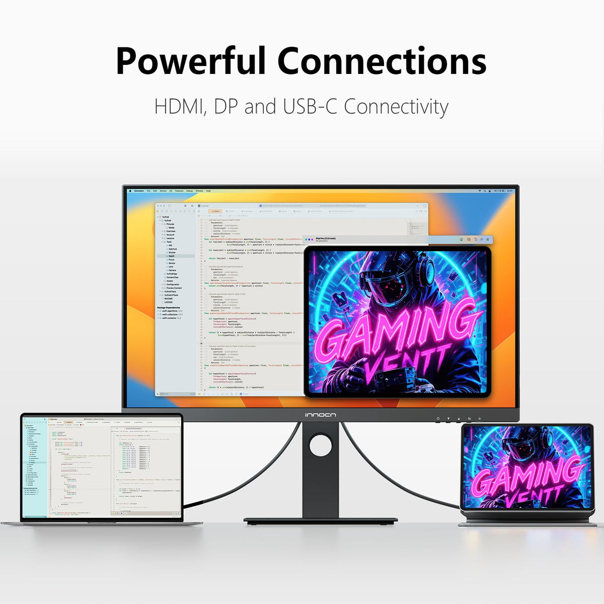 27" 4K USB-C IPS Monitor with Built-in Speakers, Black W194