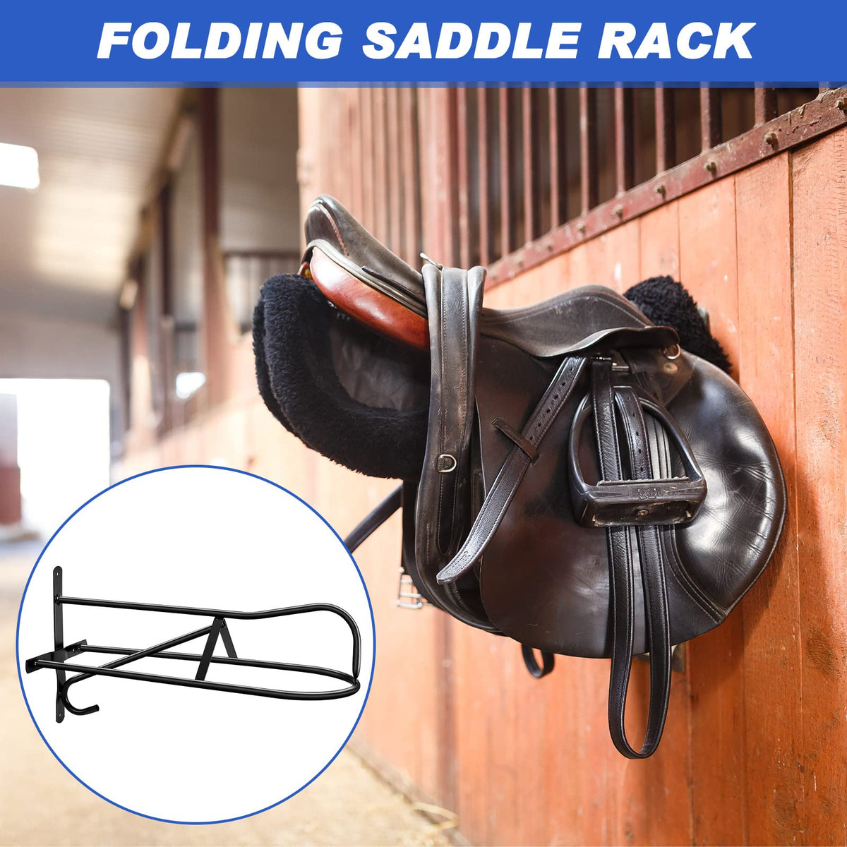 4 Sets Wall Mounted Saddle Rack R3885