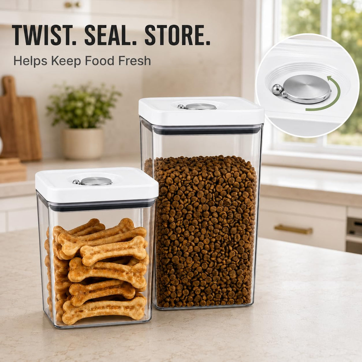Dog and Cat Food Storage Containers 2-Pack E562050