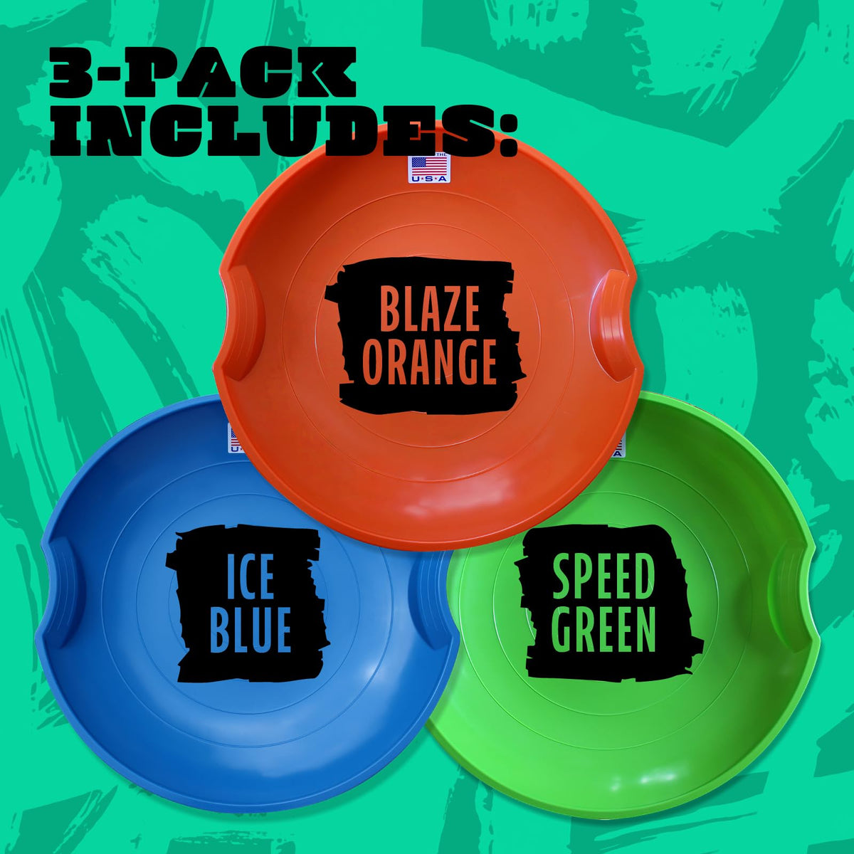 26” Plastic Snow Sleds with Hand Grips X828228