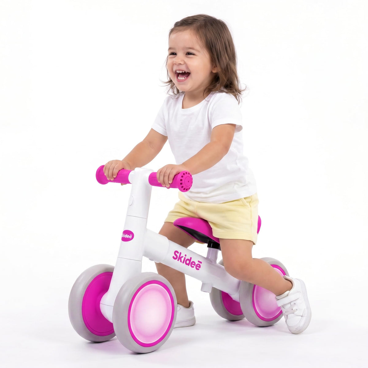 4-Wheel Toddler Balance Bike with LED Wheels M5581