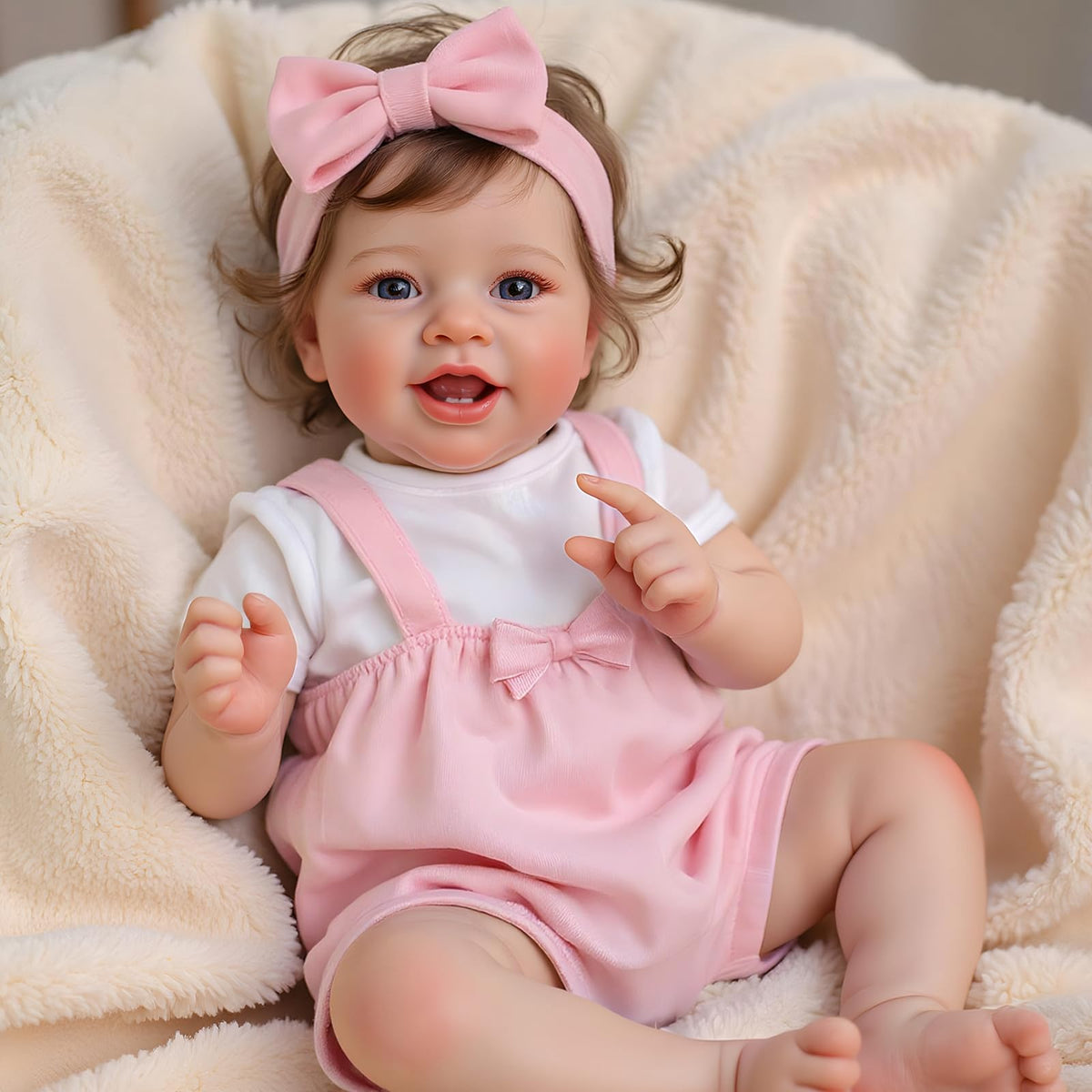 20 Inch Reborn Baby Dolls Girl with Rooted Hair O479546