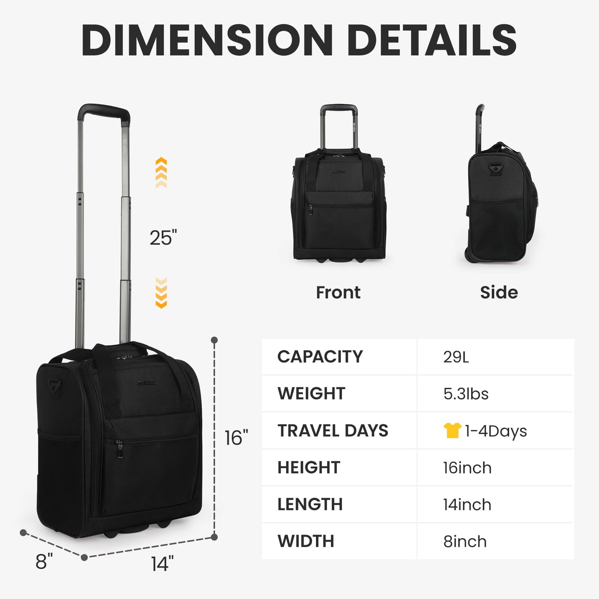 16" Softside Carry-On Luggage V120443