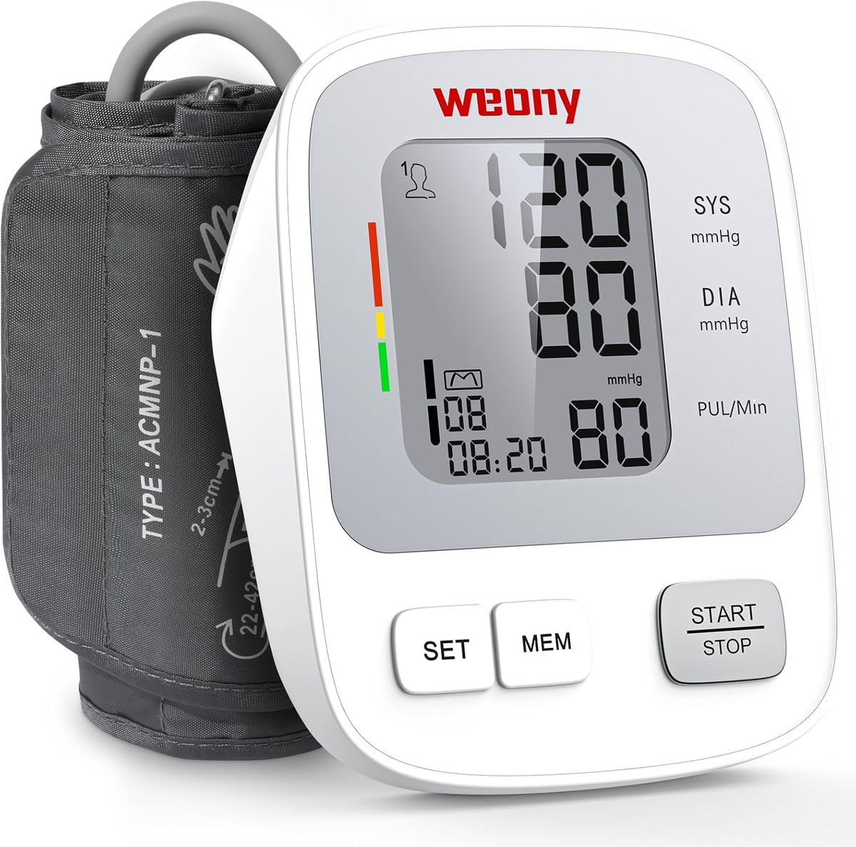 Blood Pressure Monitor with Adjustable 9-17in Cuff F59341