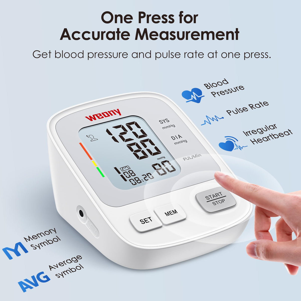 Blood Pressure Monitor with Adjustable 9-17in Cuff F59341