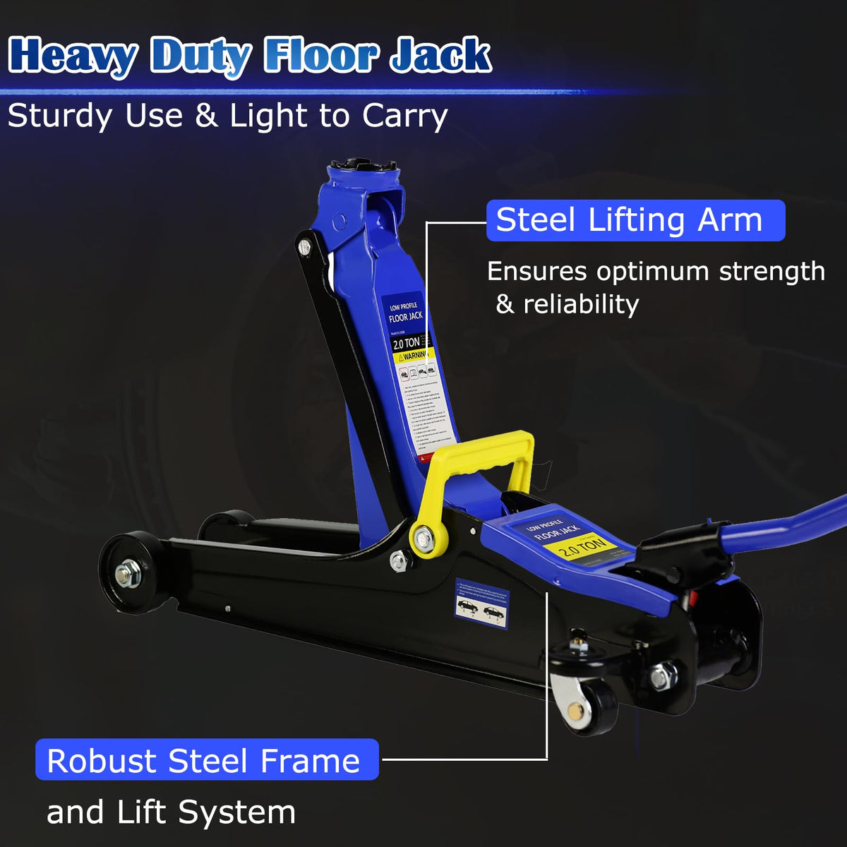 2 Ton Low Profile Hydraulic Steel Floor Jack H773357