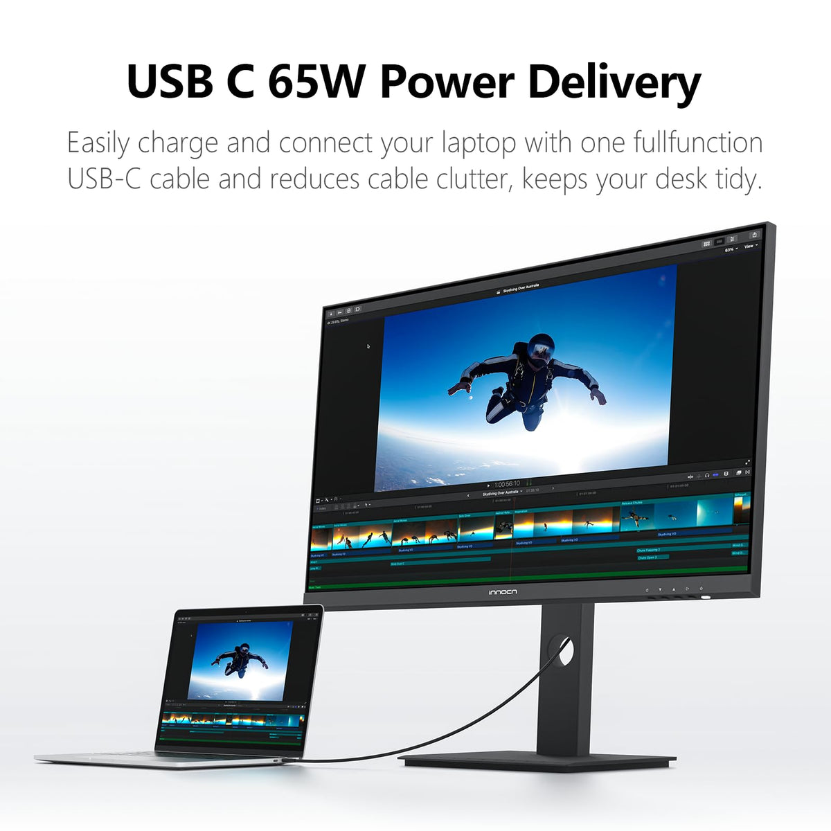 27" 4K USB-C IPS Monitor with Built-in Speakers, Black W194