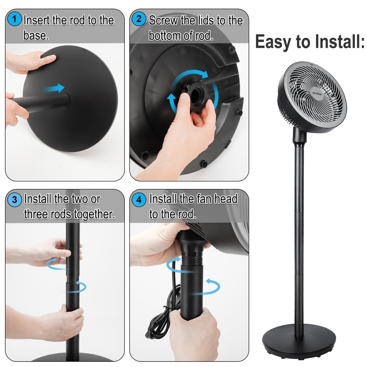 Oscillating Pedestal Fan with Remote Control V726