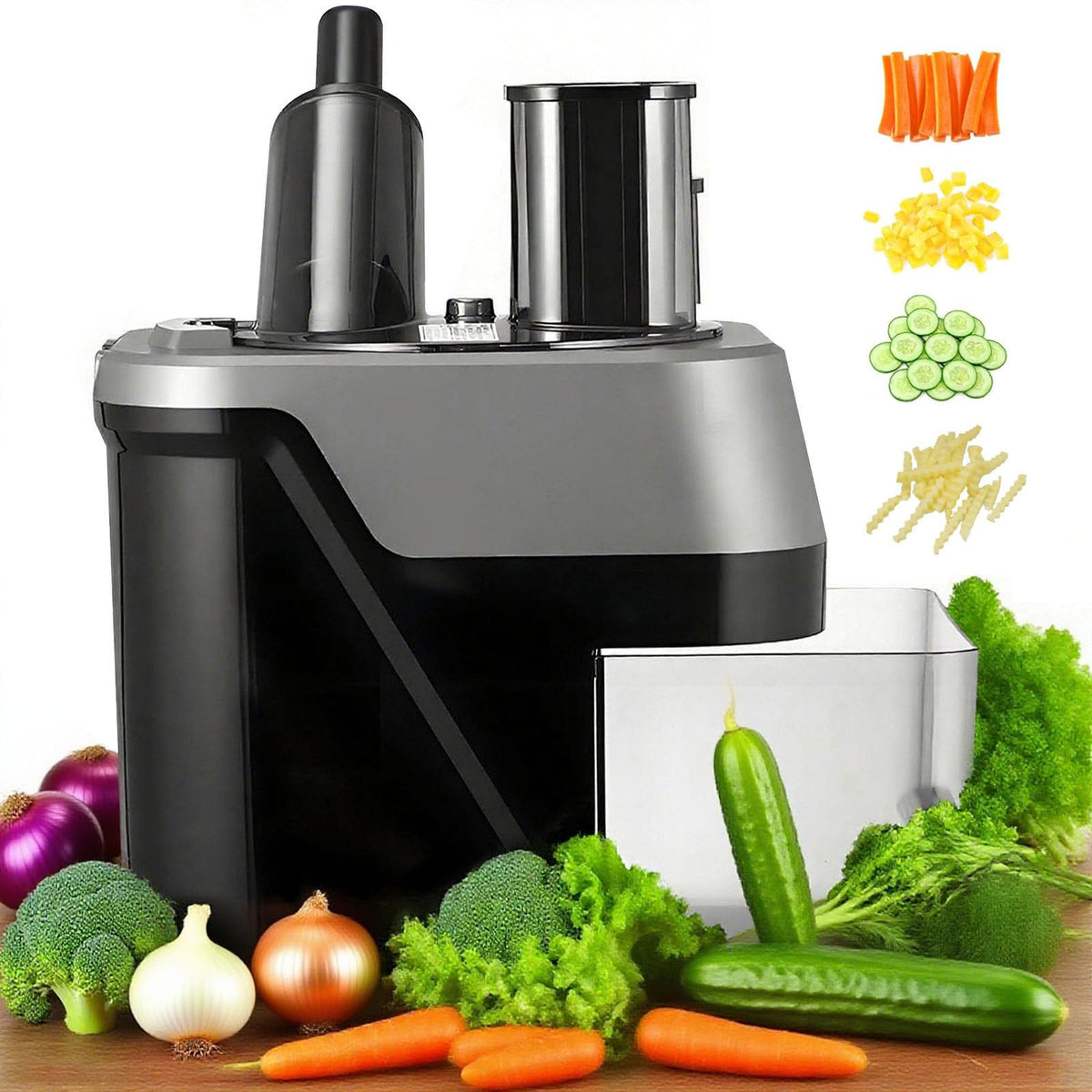 4 in 1 Electric Vegetable Chopper with 4 Stainless Steel Blades M2003