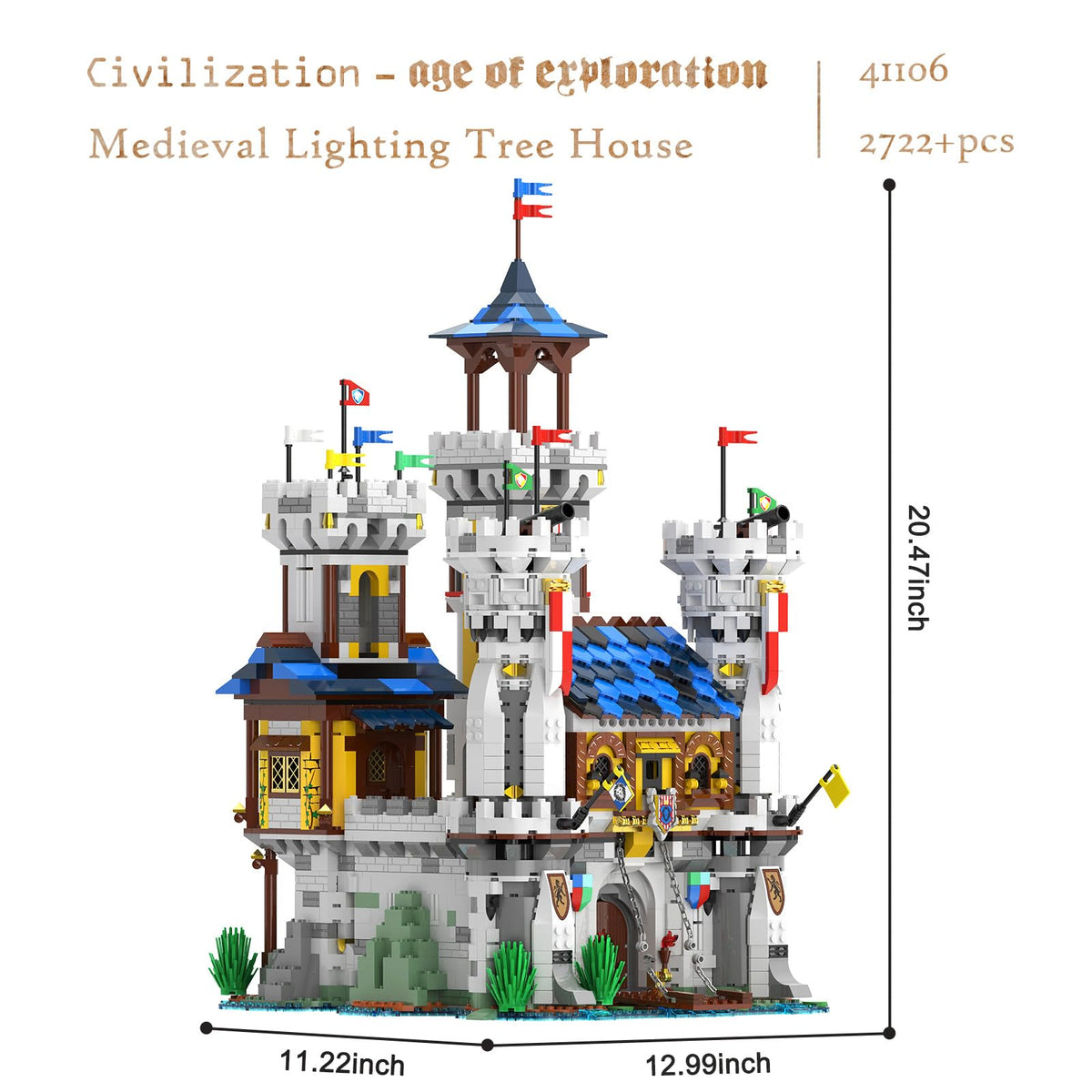 Medieval Castle Building Set with LED Light I24742