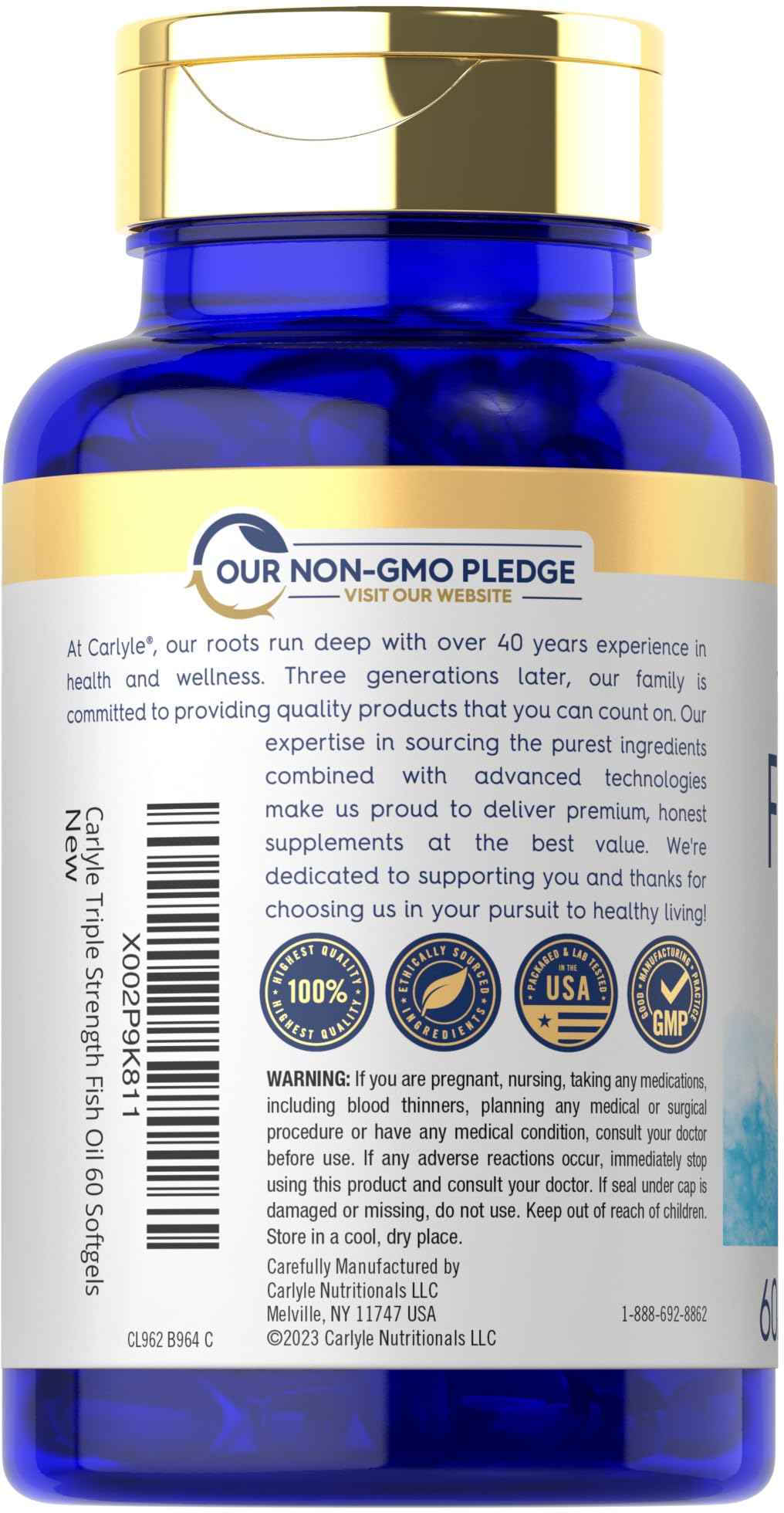Omega 3 Fish Oil 1400 mg 60 Softgels G129978