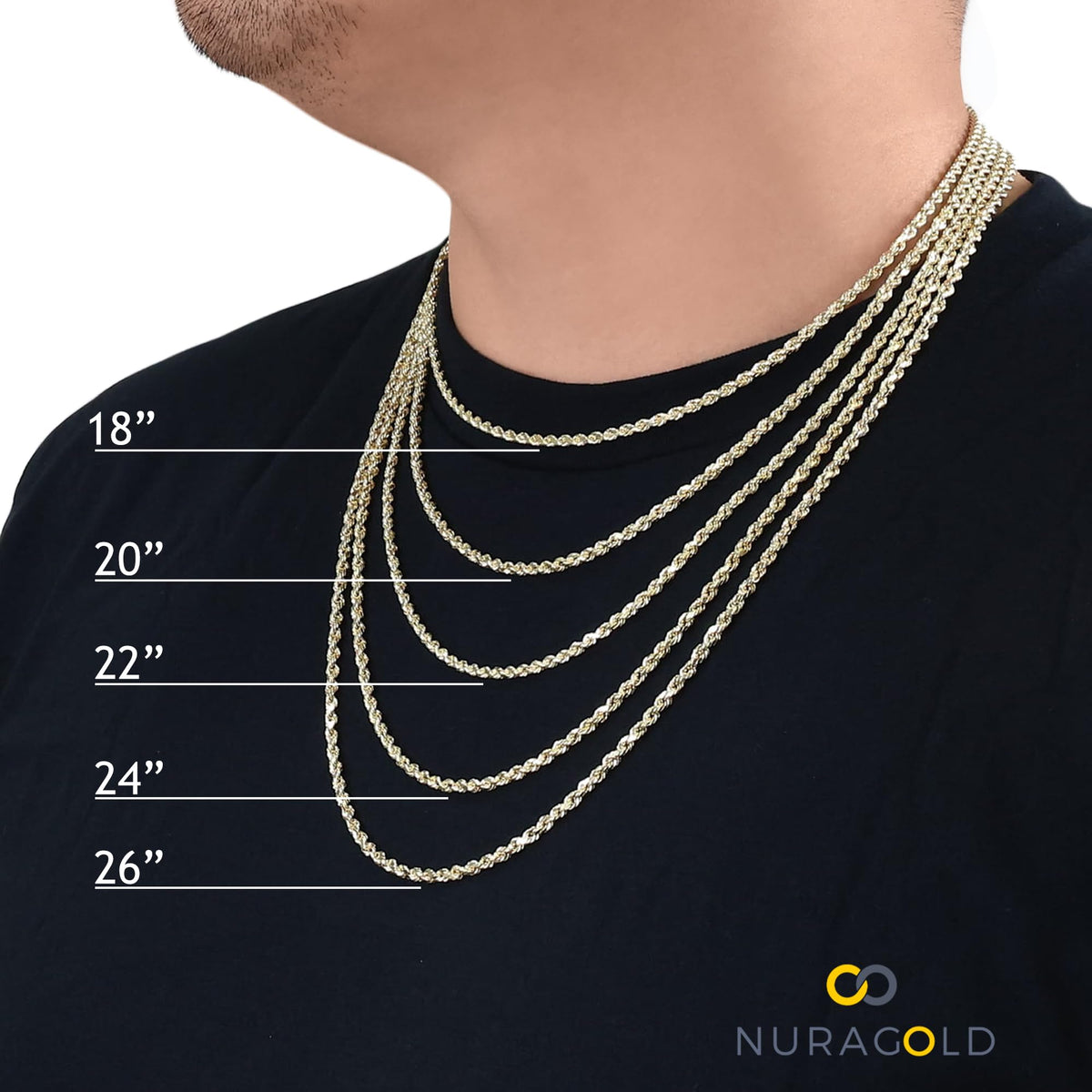 10k Yellow Gold Cuban Link Chain Necklace L3044