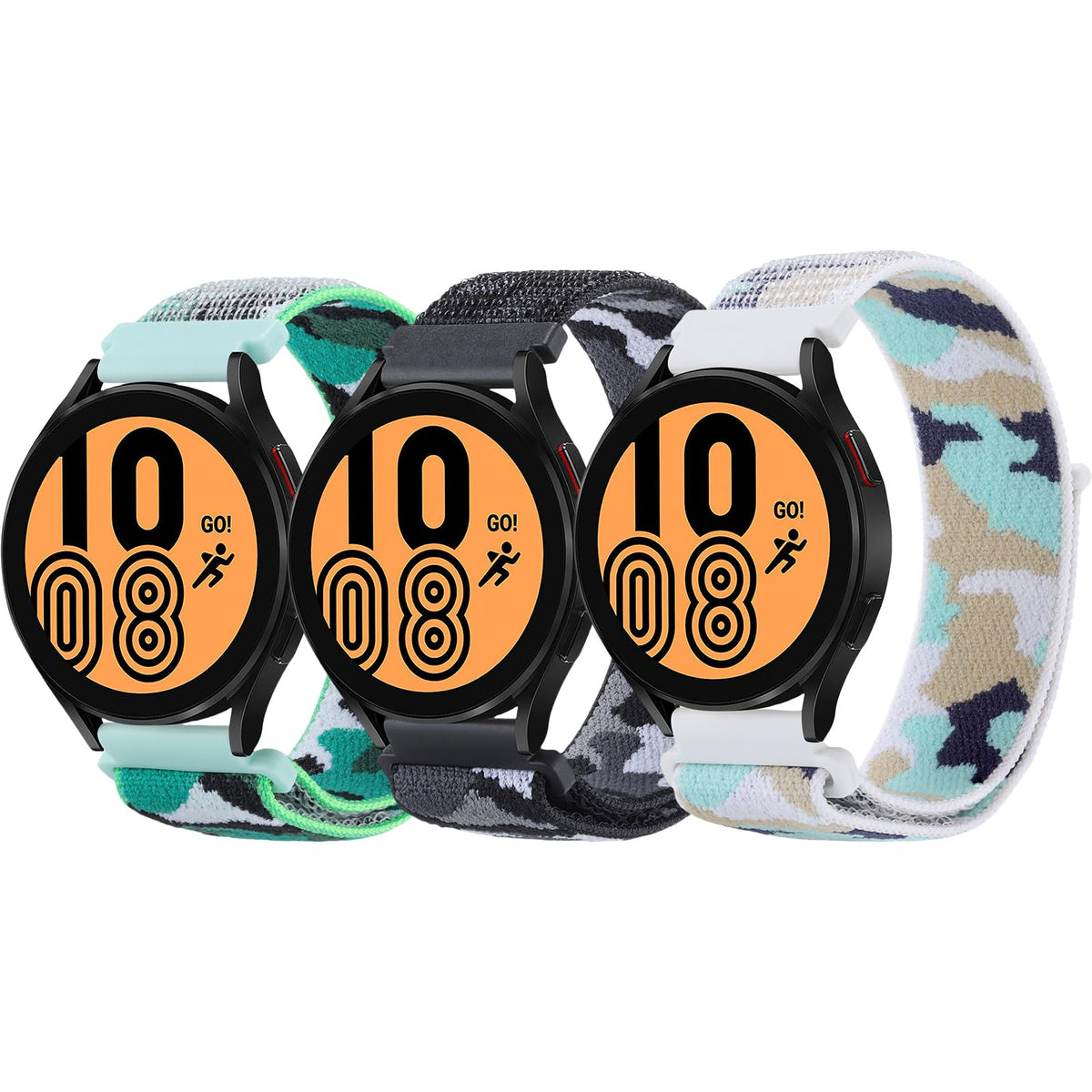 3 Pack 20mm Nylon Sport Loop Band Camouflage C365960