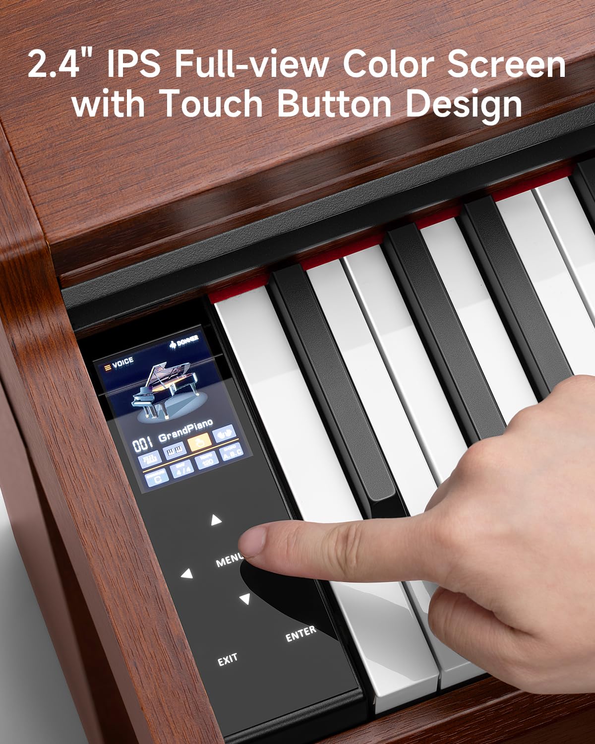 88 Key Graded Weighted Digital Piano with Storage Piano Bench P59465