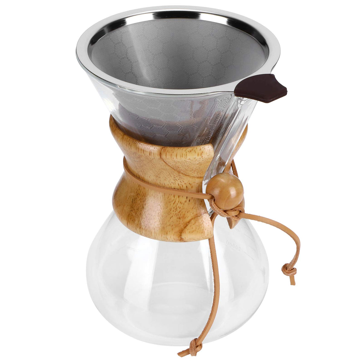 Glass Coffee Maker with Stainless Steel Filter 600ml C127222