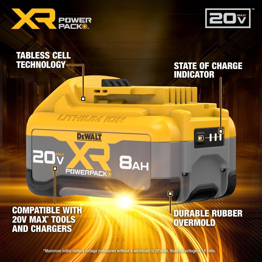 20V MAX XR 8Ah Lithium Ion Battery 2-Pack Y9792