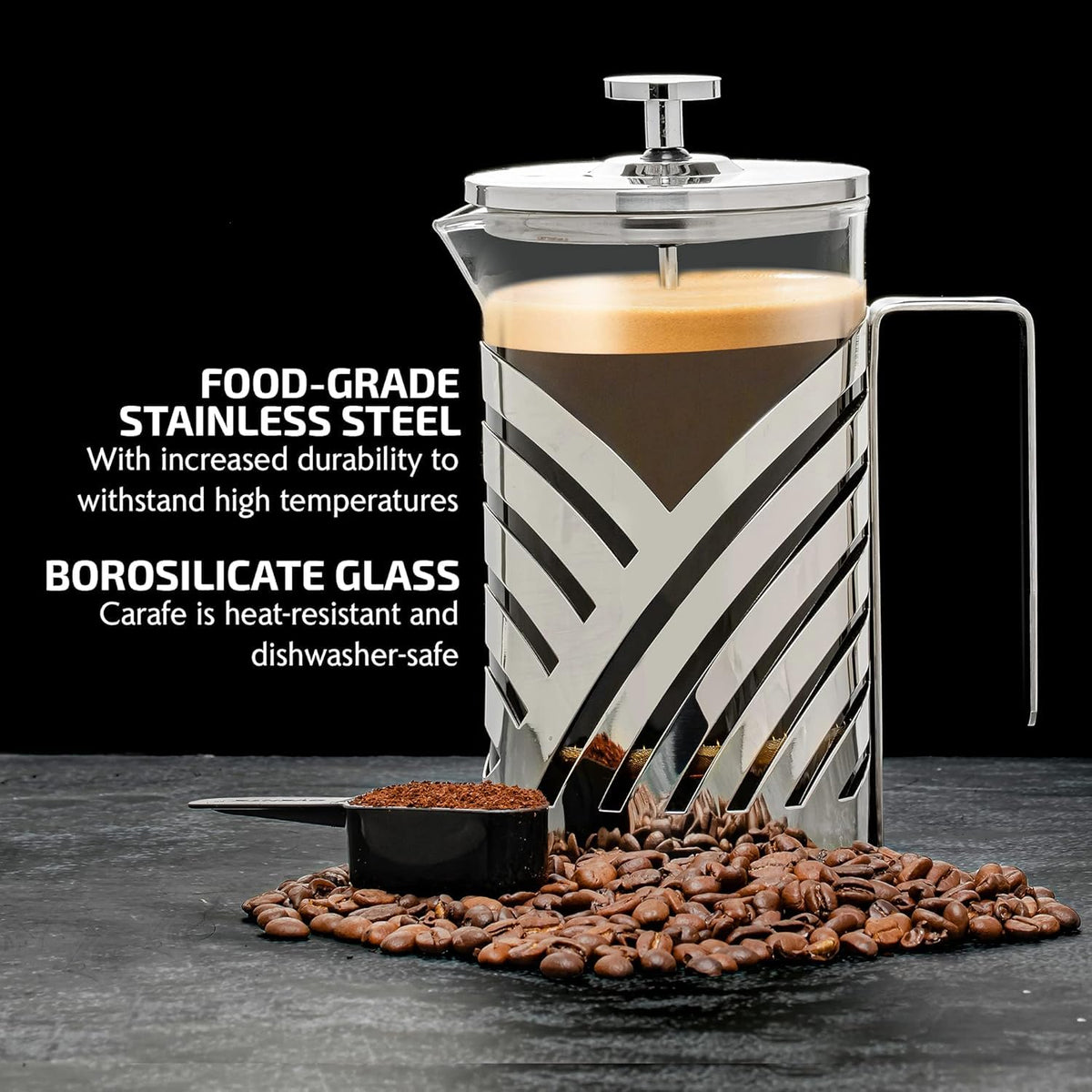 French Press Coffee Maker 34oz with 4 Filters Z4884