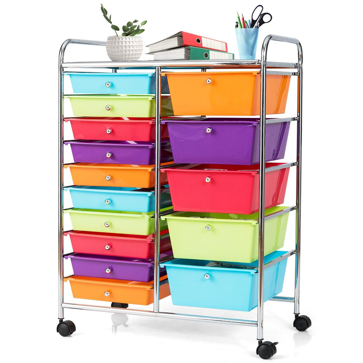 15 Drawers Rolling Storage Cart H1803