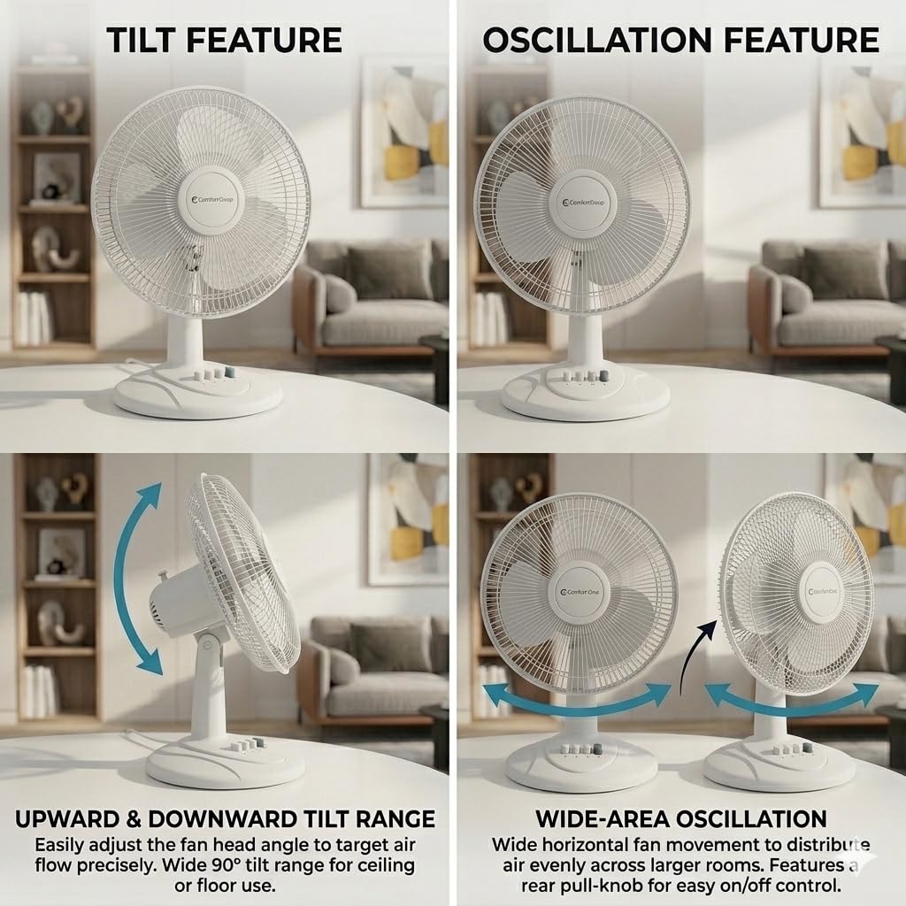 16 inch 3 Speed Oscillating Table Fan O177968