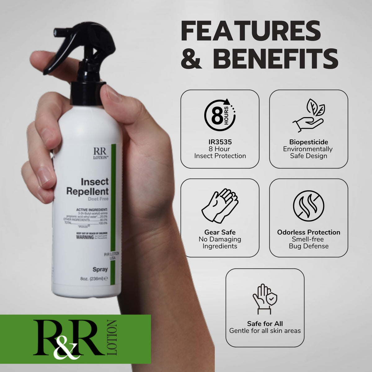 Insect Repellent Spray 8 Hour Protection 32oz Bottle O3152