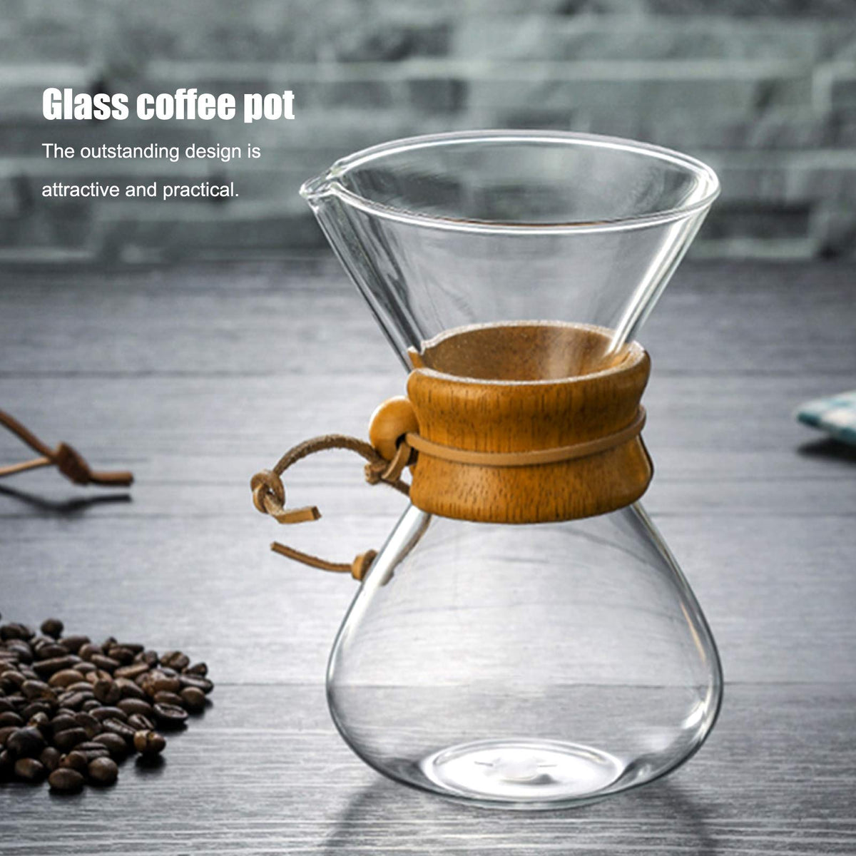 Glass Coffee Maker with Stainless Steel Filter 600ml C127222