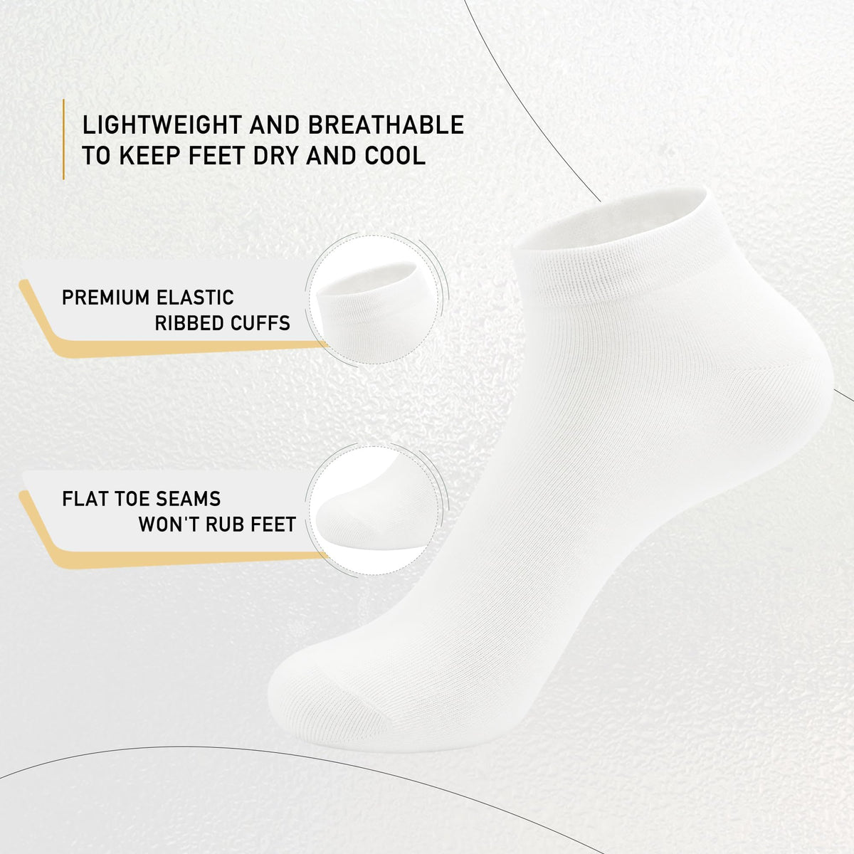 Viscose Bamboo Ankle Socks 5 Pairs Y809711