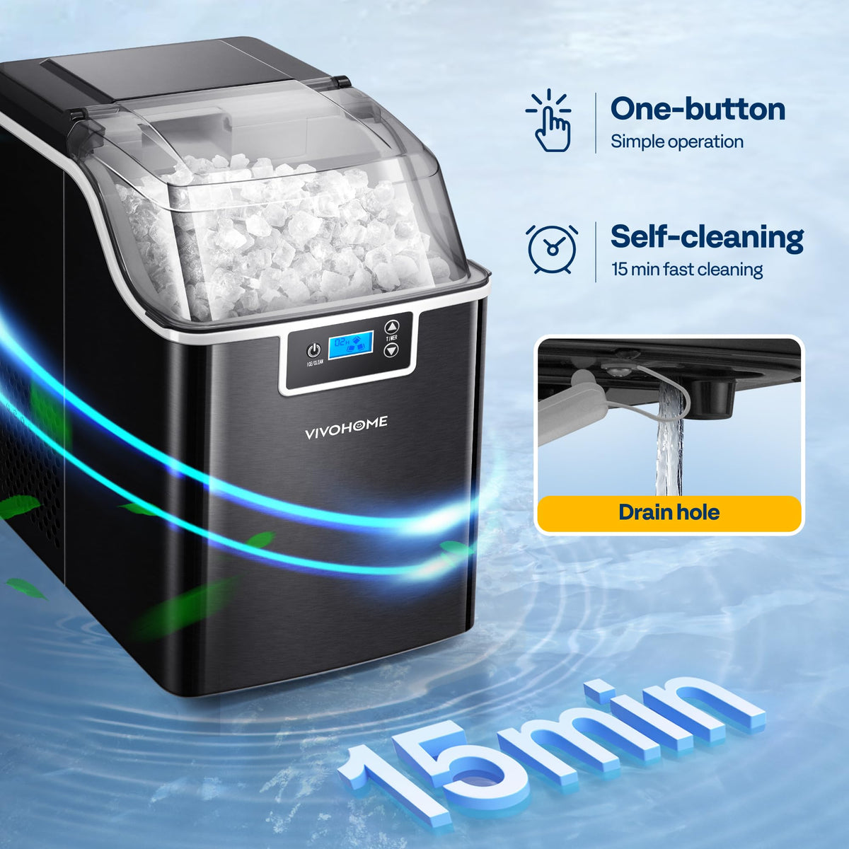 Black Countertop Ice Maker I2394