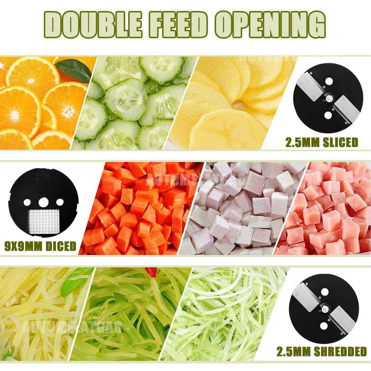 4 in 1 Electric Vegetable Chopper with 4 Stainless Steel Blades M2003