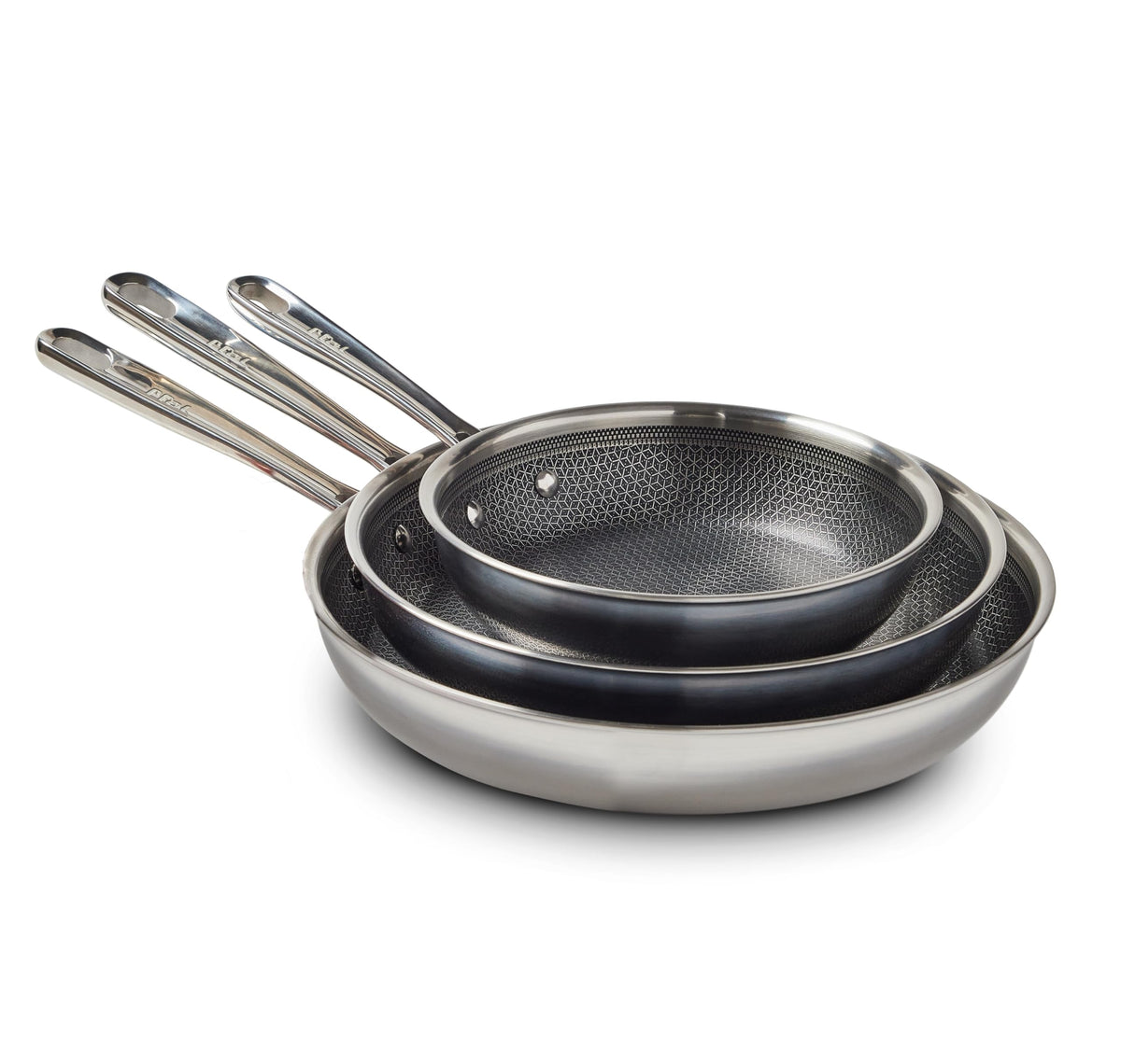 3 Piece Stainless Steel Frypan Cookware Set B831