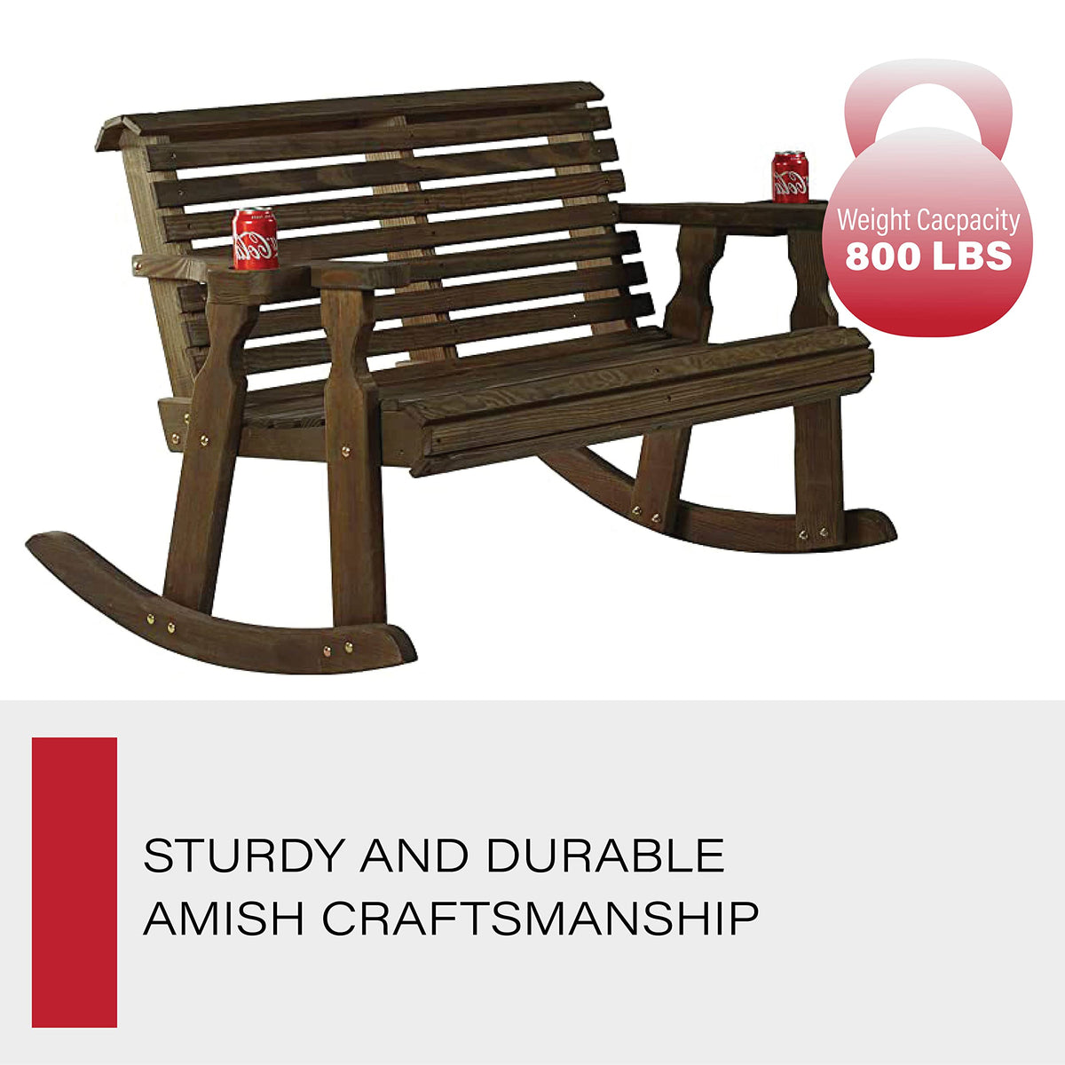 Heavy Duty Double Rocker with Cupholders S869938