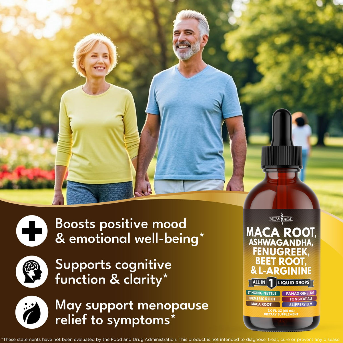 Organic Maca Root Liquid Drops with Ashwagandha 8oz F122