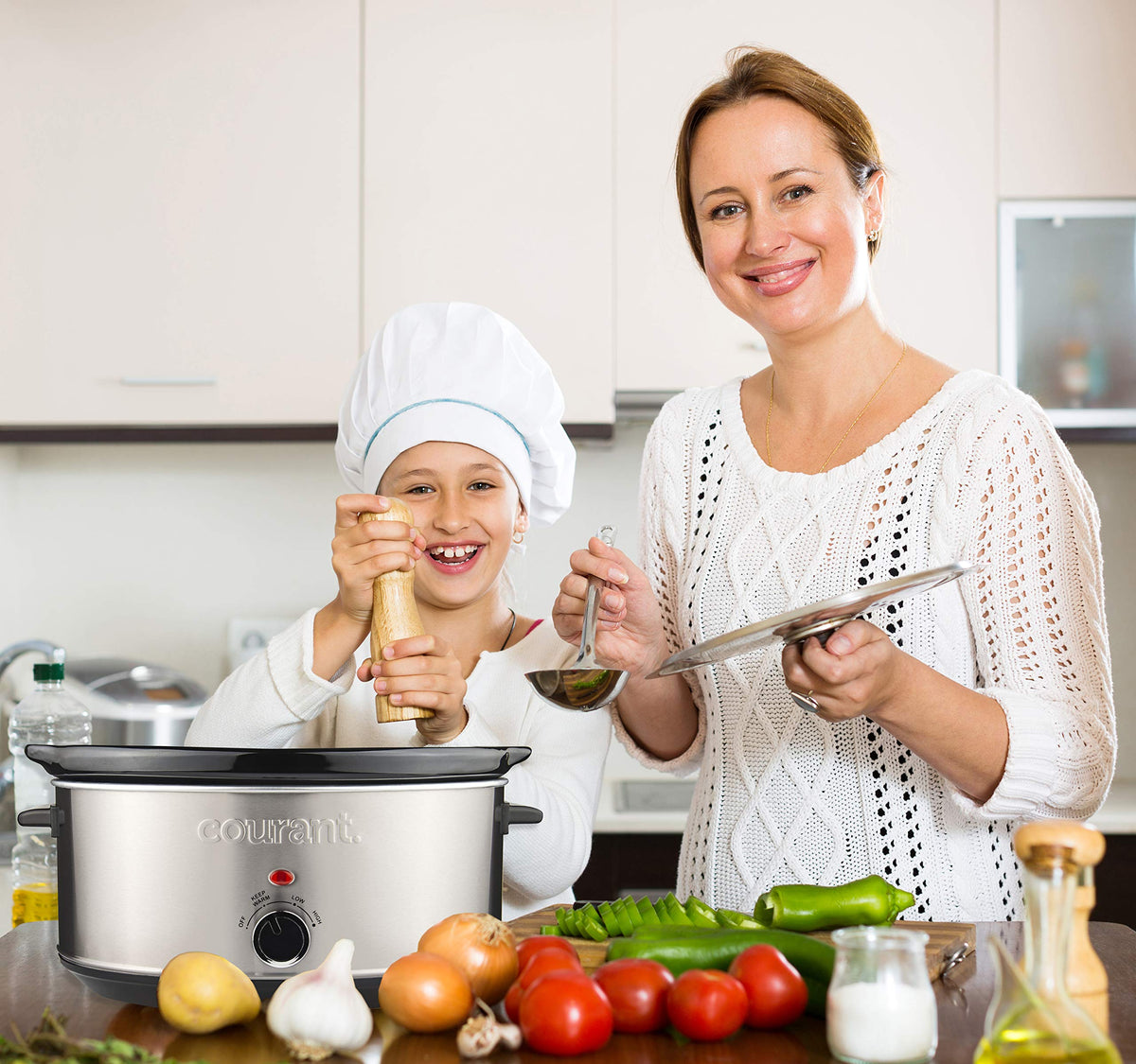 Oval Slow Cooker Crock, 7 Quart Dishwasher Safe Stainless Steel Pot V243