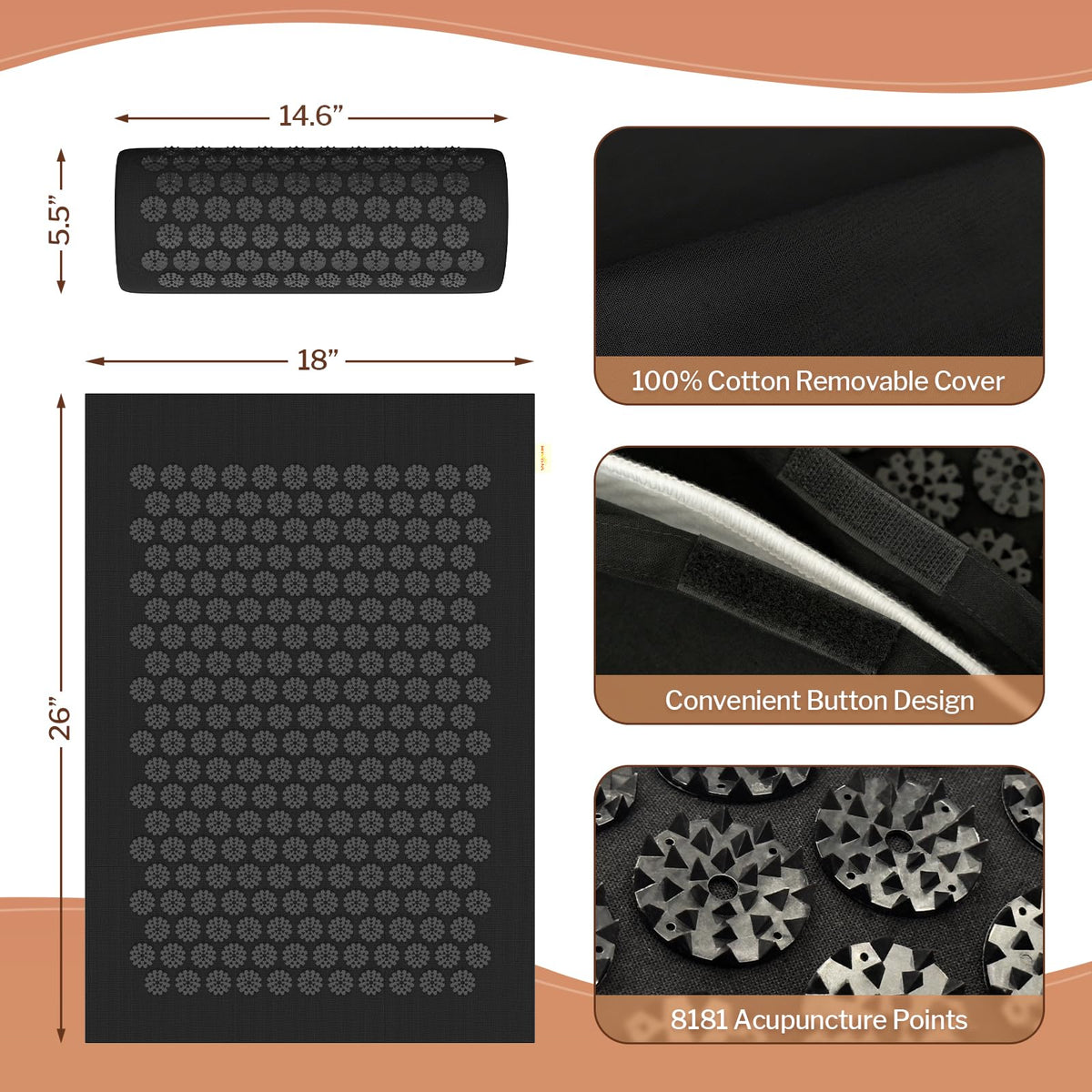 Heated Acupressure Mat F193