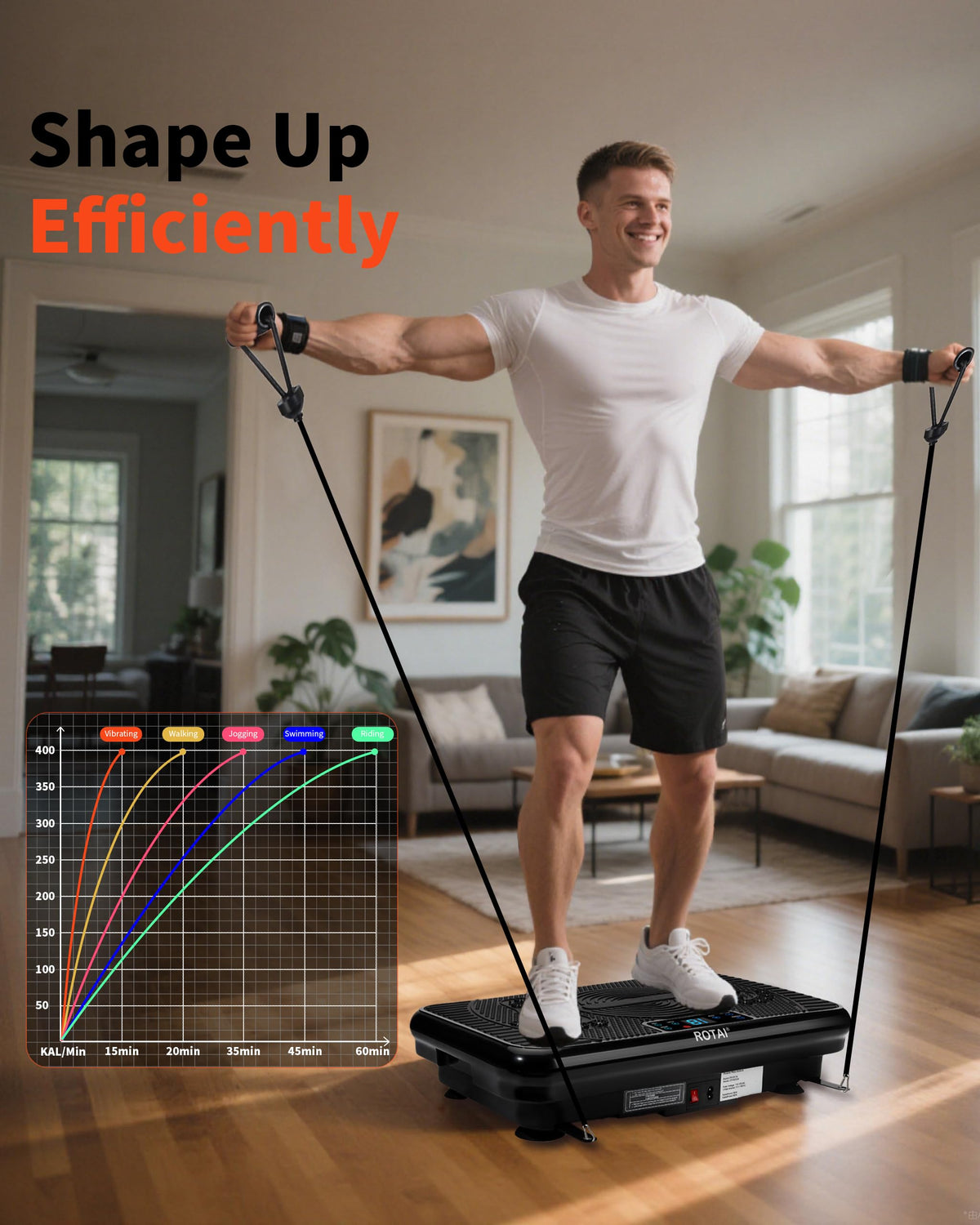 Vibration Plate Exercise Machine 400 lbs Capacity R7467